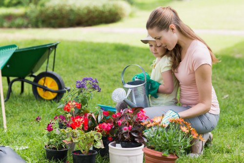 About Us Gardeners Crook Log showcasing seasonal garden maintenance